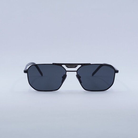 🕶️ New Prada PR58YS 1AB5S0 Sunglasses - Black Frame, Dark Grey Lenses - Picture 2 of 11